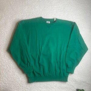 Vintage Gap athletic men's green heavy cotton crew neck sweatshirt USA comp L